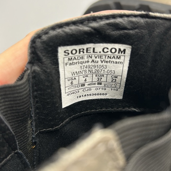 SOREL Emelie Waterproof Chelsea Boots Quarry Gray NL2671-053  Size US 6 - Picture 10 of 10